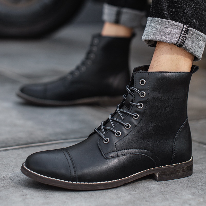 black casual boots