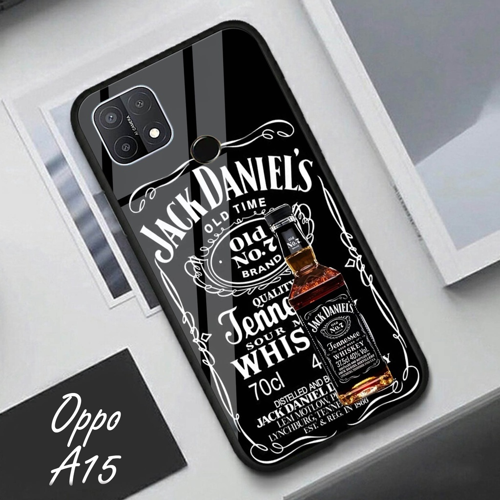 Softcase Glass Kaca OPPO A15 - Case Hp Pelindung Handphone OPPO A15 [ A33 ].