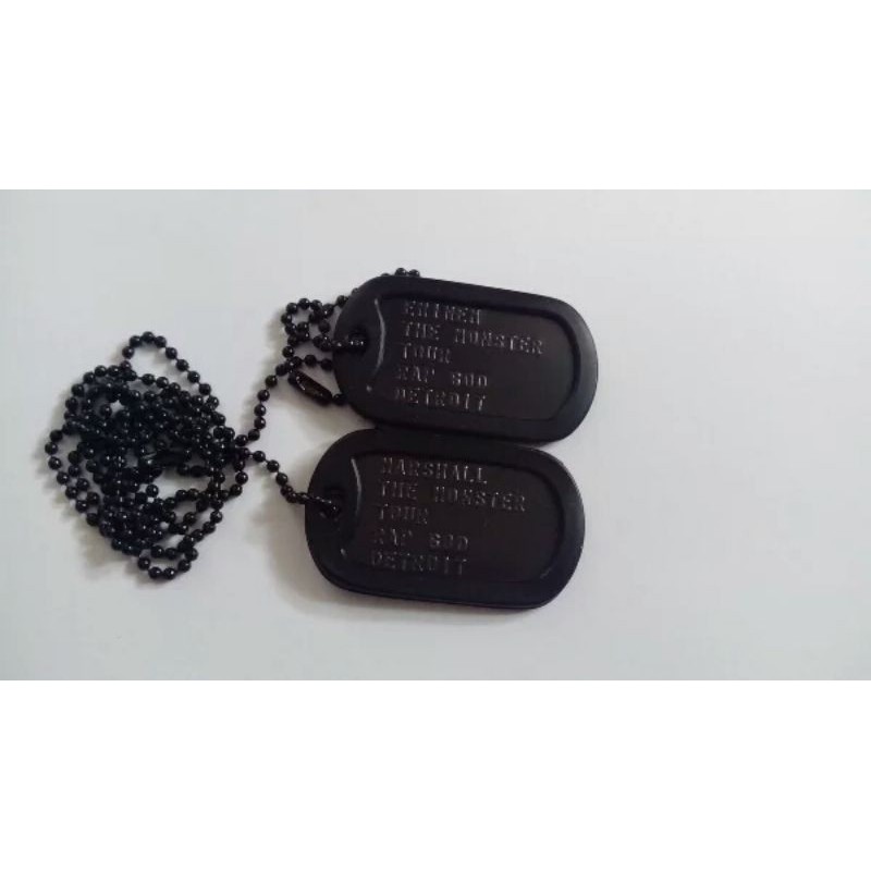 Black Tags / Kalung dog tag hitam