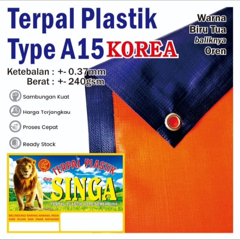 terpal korea A15 ukuran 4x6 meter