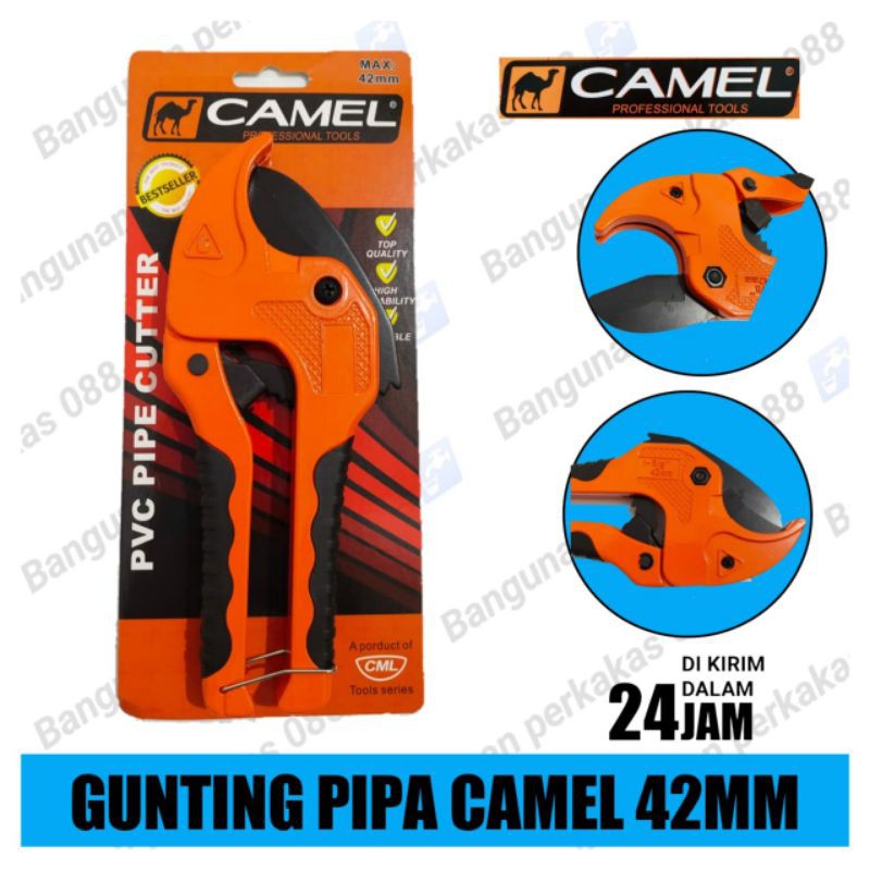 STAMVICK-CAMEL GUNTING PIPA PVC 42MM / PIPE CUTTER TANG PEMOTONG PIPA PARALON PVC 42MM