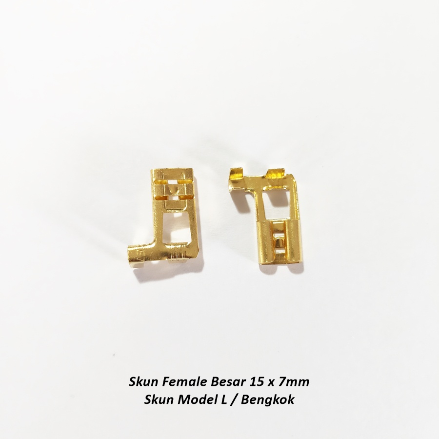 Skun Model L Bengkok Female Besar 15 x 7mm Kualitas Bagus