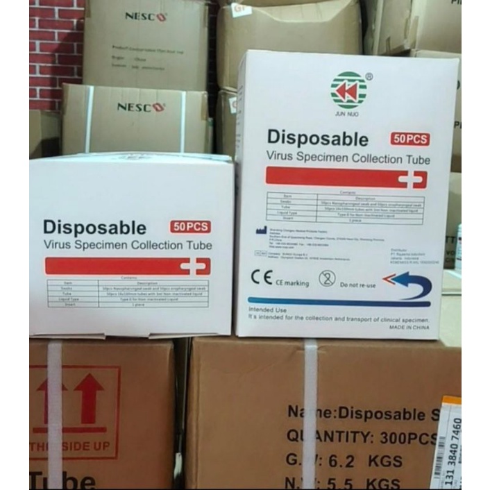 VTM JUNNUO ISI 50 | TABUNG PCR | VTM PCR MURAH ( MINIMAL ORDER 6 BOX )