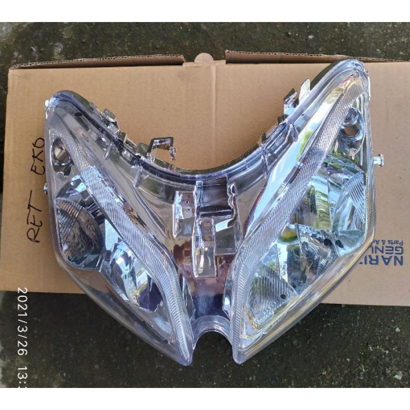 reflektor lampu depan set rumahan assy dan mika only honda vario 110 karbu lama