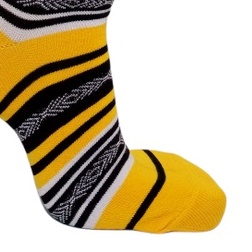 Kaos kaki skate oldschool motif kantoran tribal kuning hitam