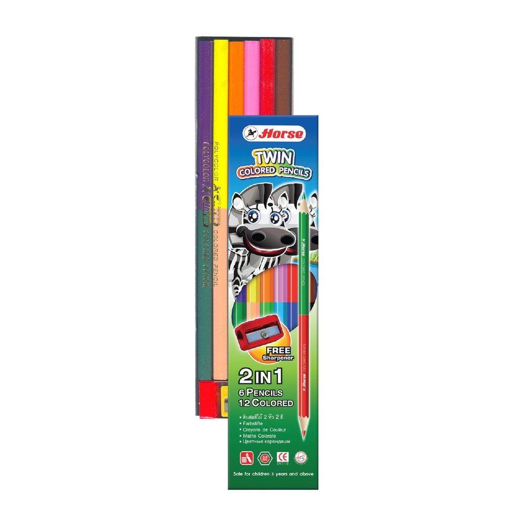 

Twin Pensil Warna isi 6 Pensil 12 Colors