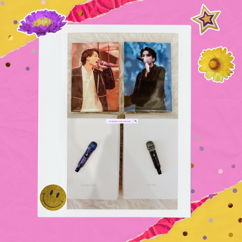 [READY STOCK] OFFICIAL BTS Jungkook & Suga Mic Badge HYBE Insight