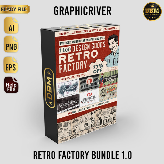 Retro Factory Bundle - Vector Designs