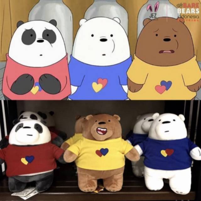 Boneka We Bare Bears - Miniso