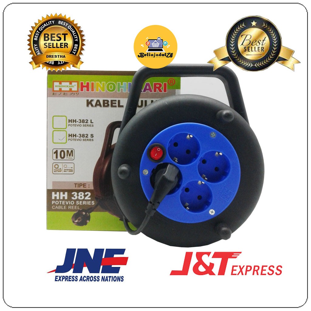Beliajadulu88 Kabel Roll Kabel Gulungan HINOHIKARI 10M+Switch - HH 382