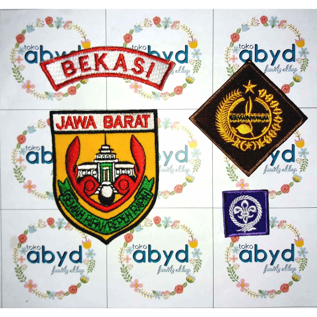 Bet / badge Logo dan lokasi Bordir Seragam Pramuka PNS Pria atau Wanita BEKASI