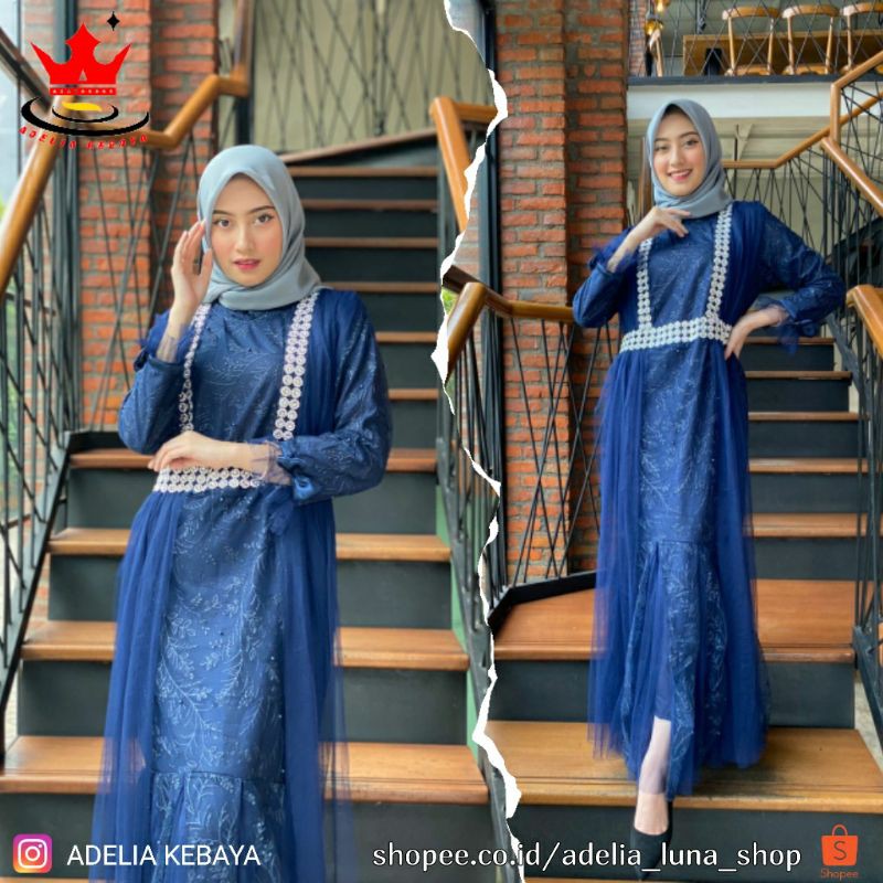 PB&gt; GAMIS RHEKA - OUTFIT GAMIS CANTIK - KEBAYA PESTA MODERN - BAJU GAMIS KEKINIAN - GAMIS MODERN