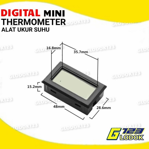 Mini Digital Thermometer Termometer Alat Ukur Kelembaban Suhu Probe