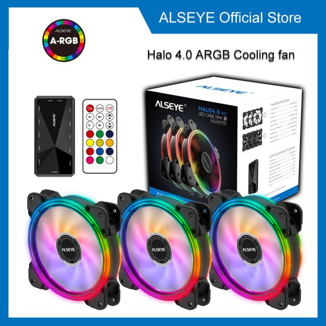 FAN CASE ALSEYE HALO 5.0 ARGB 120mm 4 in 1 - Fan Cassing 120mm kit controller