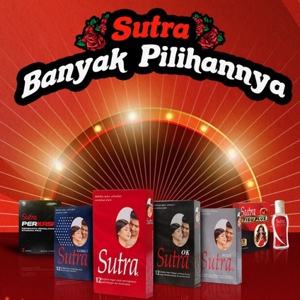 [PRIVASI AMAN] SUTRA Classic Merah / Plus / HITAM OK / Gerigi Biru isi 24 | Kondom Condom