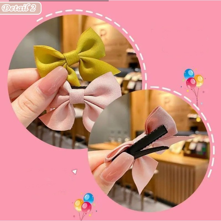 Jepit Rambut Ribbon Anak Perempuan Lucu 2Pcs Model Pita Princess Fashion Korea CBKS LC