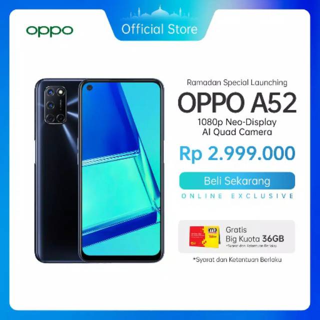 FLASH SALE Oppo A52 ram 6/128 gb garansi resmi