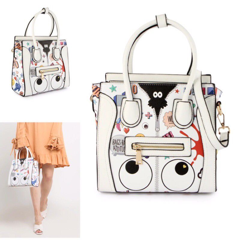 TAS HUER MATA EYE THEME MODEL CELLINE WARNA PUTIH