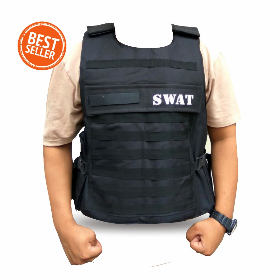 BP TSK PALING LARIS Rompi Motor SWAT Kualitas Ekspor Best Seller Black