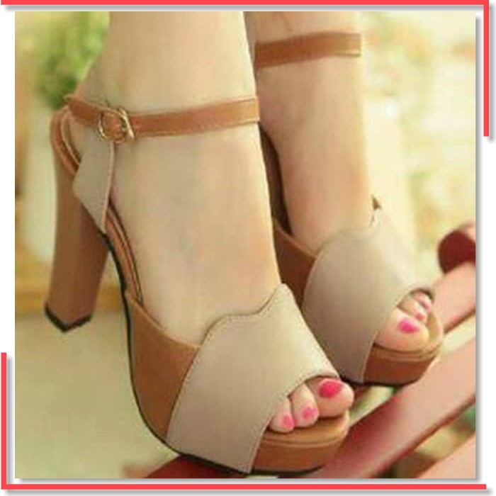 sandal high heels shopee
