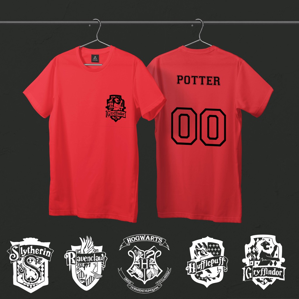 [KAOS ANAK] Kaos Kelas custom hogwart nama bebas bahan katun nyaman griffindor slyherin hufflepuff