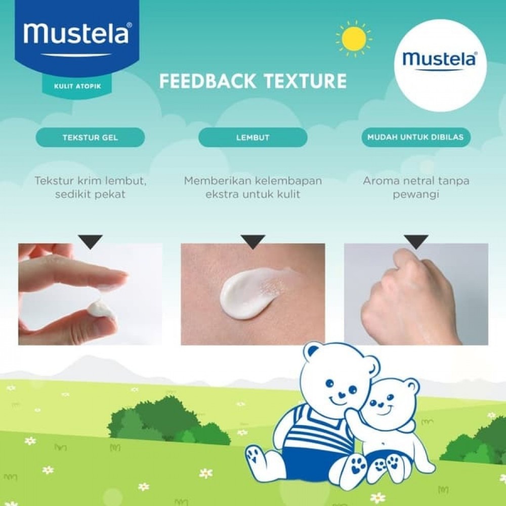 Mustela Stelatopia Emollient Face Cream untuk kulit eczema atopik - 40ml