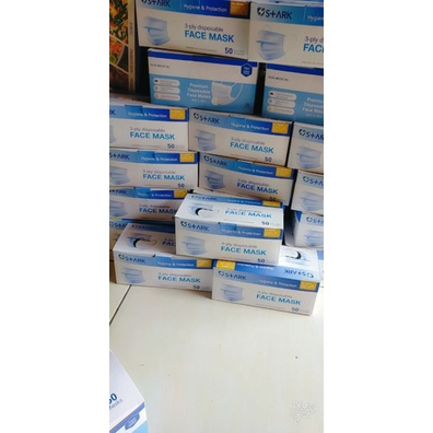 masker Stark warna biru