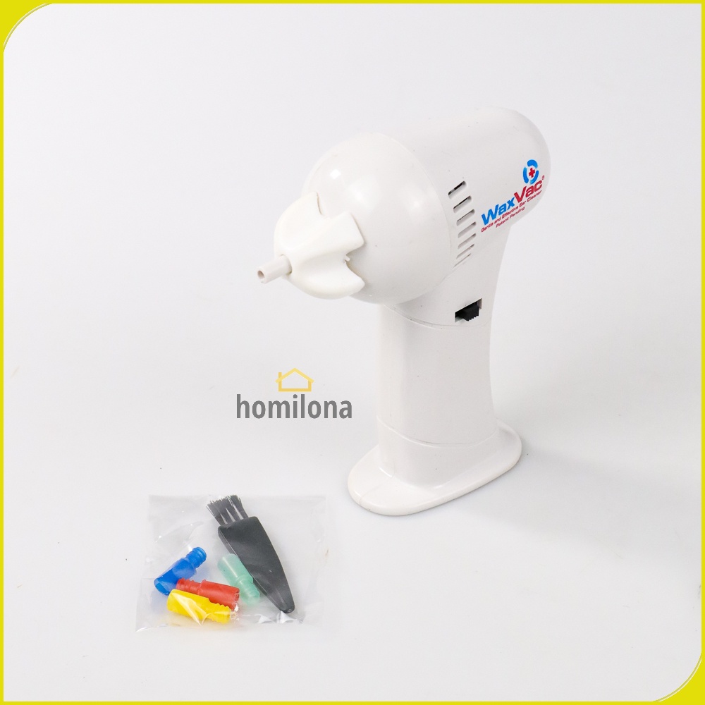 Electric Ear Wax Vacuum Pembersih Kotoran Telinga - WaxVac 682 - White