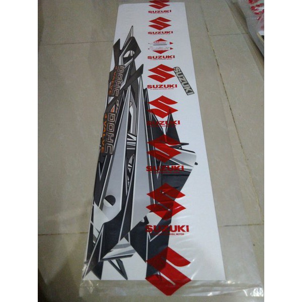 STIKER BODY STRIPING SATRIA FU 2009 HITAM ORIGINAL SUZUKI