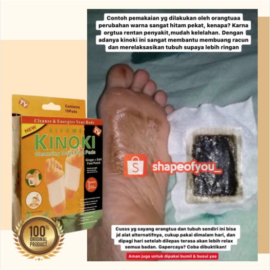 Koyo Kinoki Gold Detox Kaki Tubuh Original Penyerap Racun Tubuh Memperlancar Metabolisme Peredaran