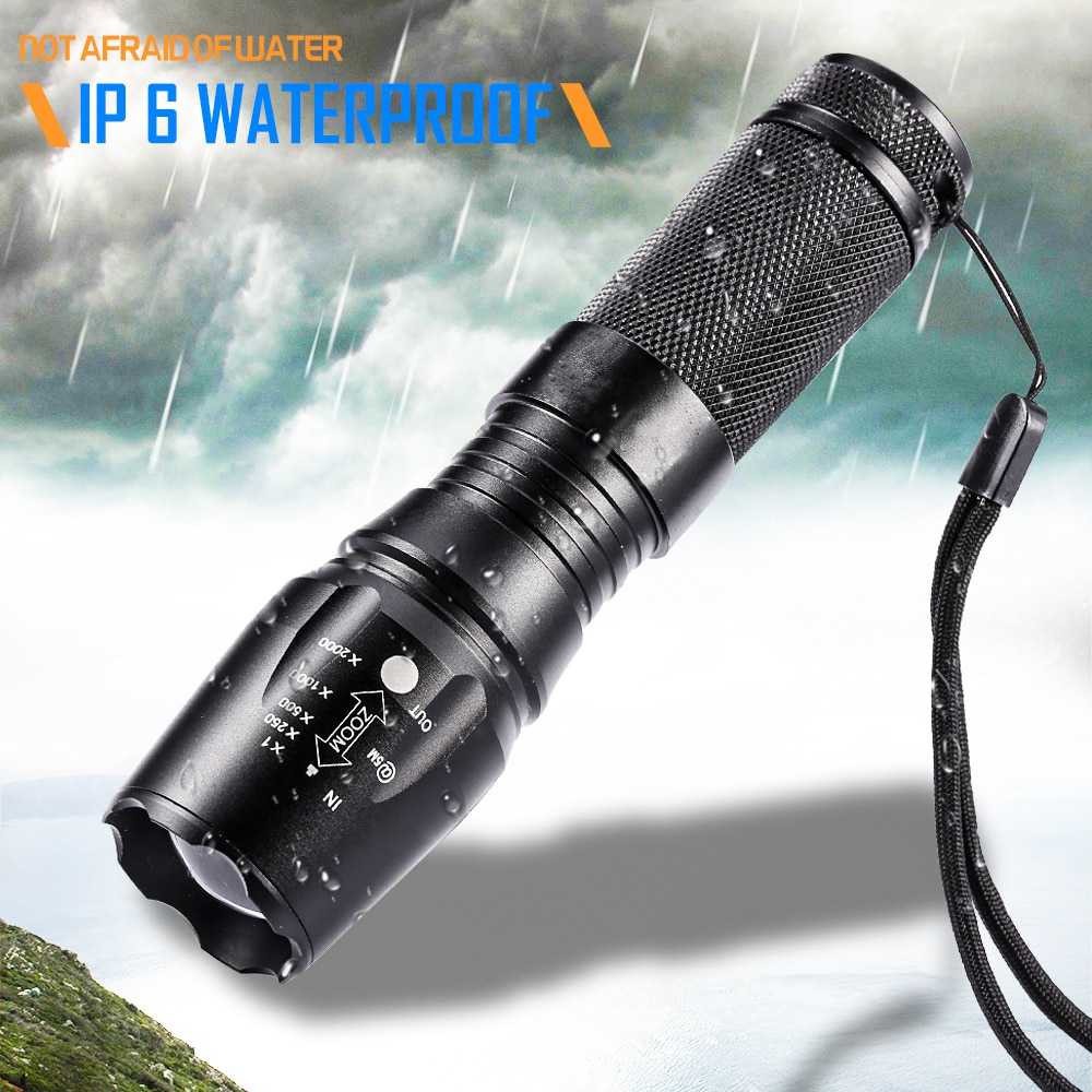 Bayar Ditempat TaffLED Senter Tactical Lengkap XML-T6 +Baterai+Charger+Box-E97 / Lampu Senter