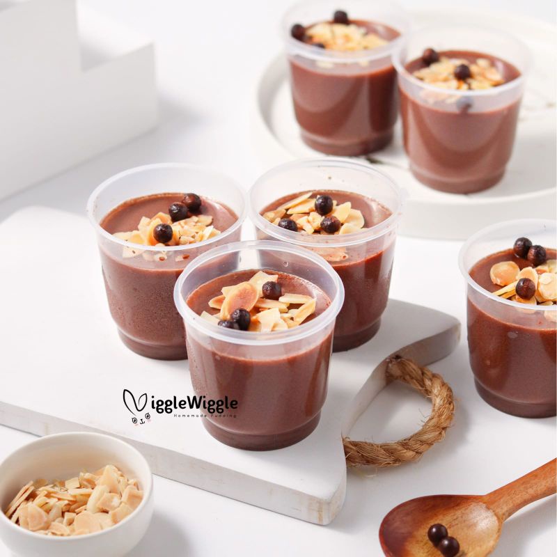 

Pudding silky choco almond puding silky choco almond dessert homemade