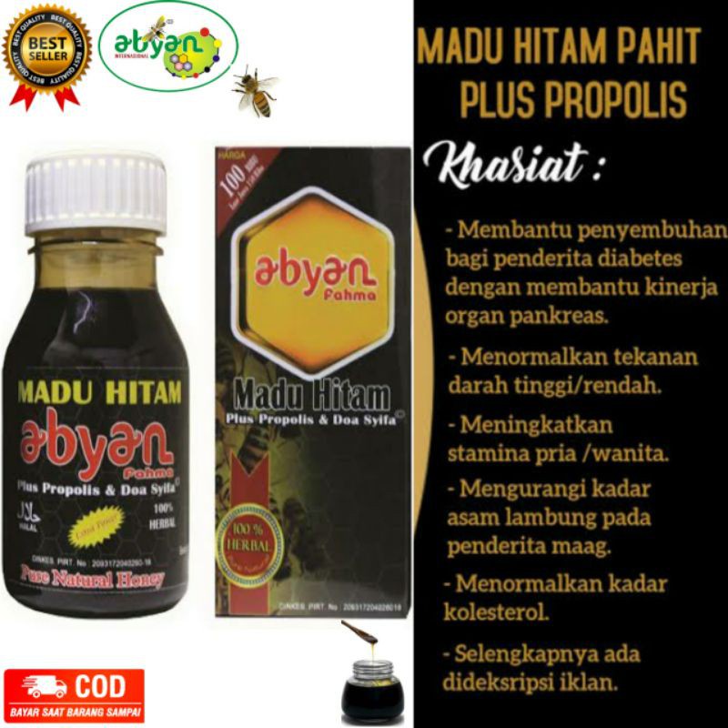 

Madu Hitam Pahit Herbal Abyan Propolis