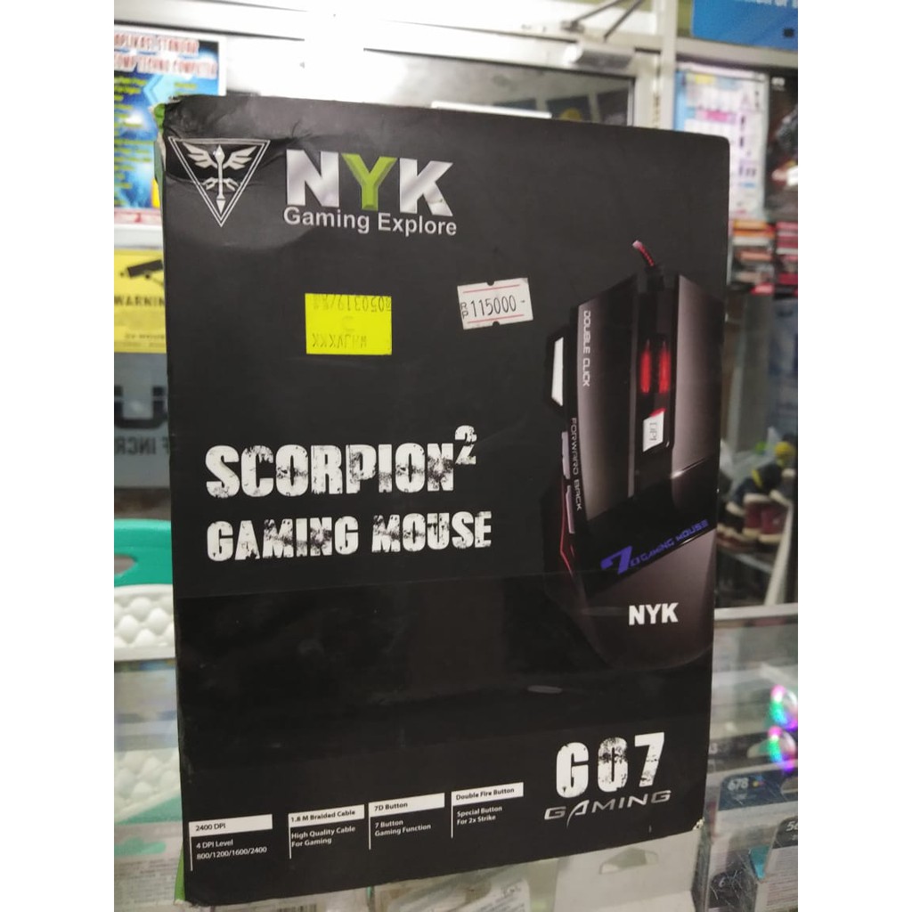 Mouse Gaming NYK SCORPION2 G07 USB Kabel LED Light