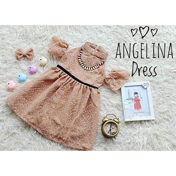 Angelina Dress/Dress Elegan/Baju Unik/Baju Murah/Dress Model Brukat