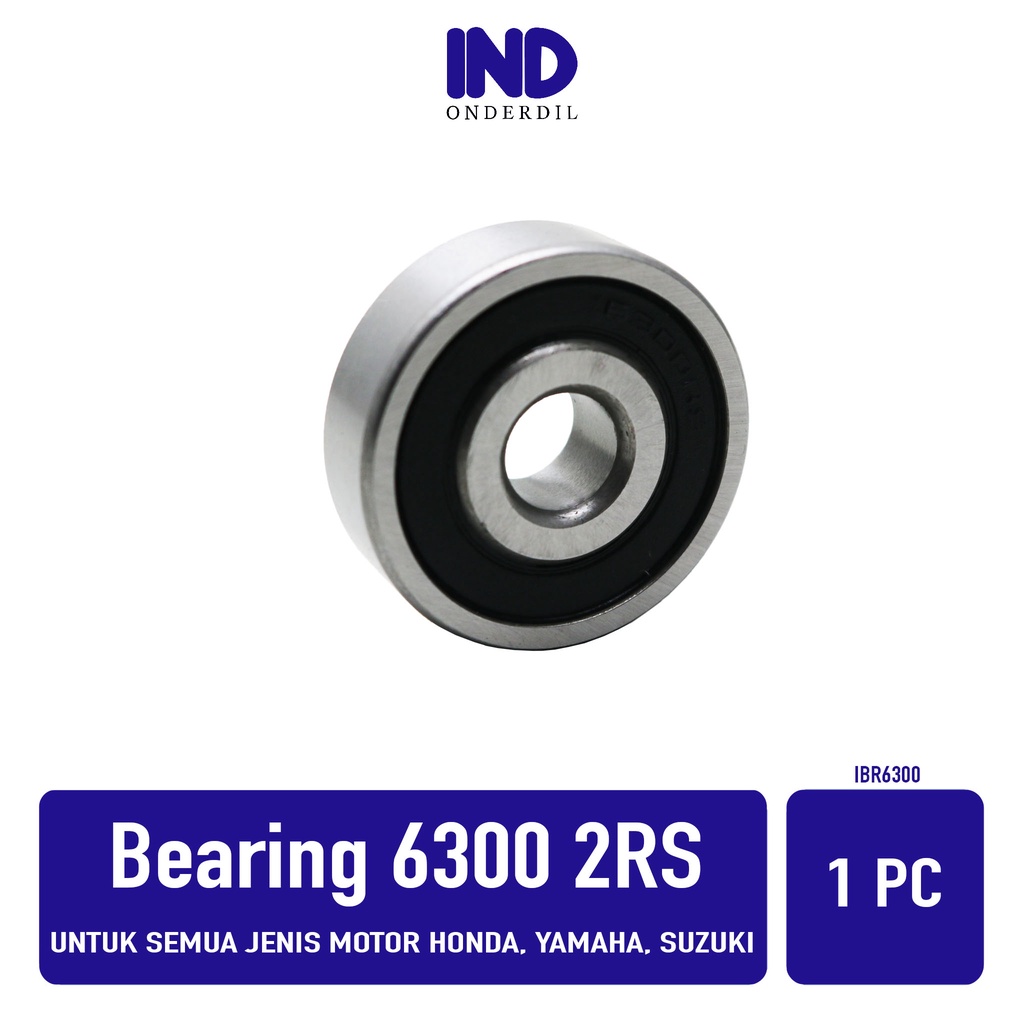 Laher Bearing/Bering Bantalan Roda 6300 RS Untuk Semua Jenis Motor Honda/Yamaha/Suzuki