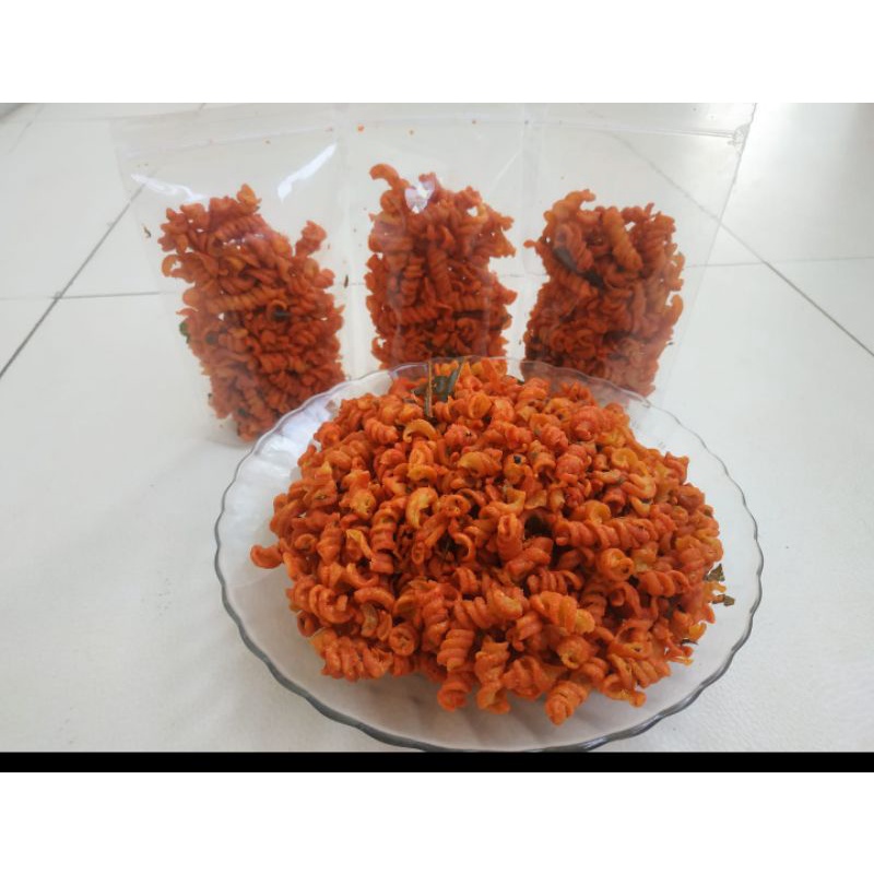 

TERLARIS MAKRONI SPIRAL PEDAS / MAKRONI PEDAS / MAKANAN PEDAS / CAMILAN 0PEDAS