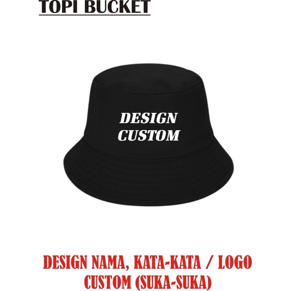 (COD) Terlaris Topi BUCKET Design Custom