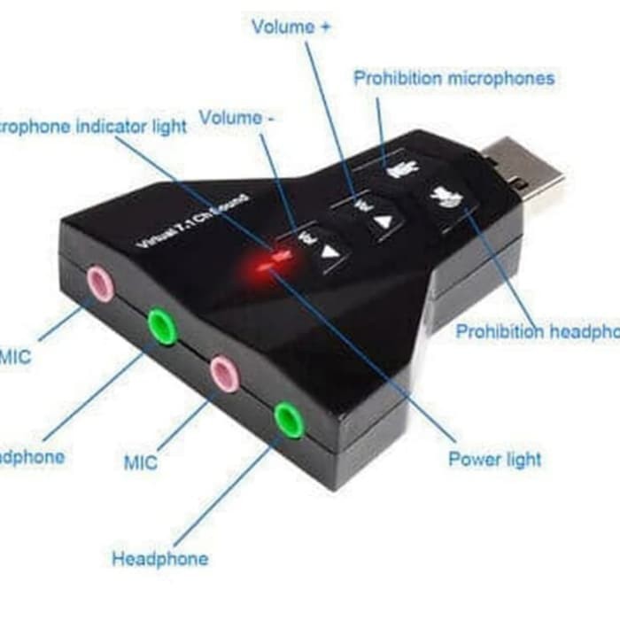 SOUNDCARD USB SOUND Double Mic Double Headset ver 7.1