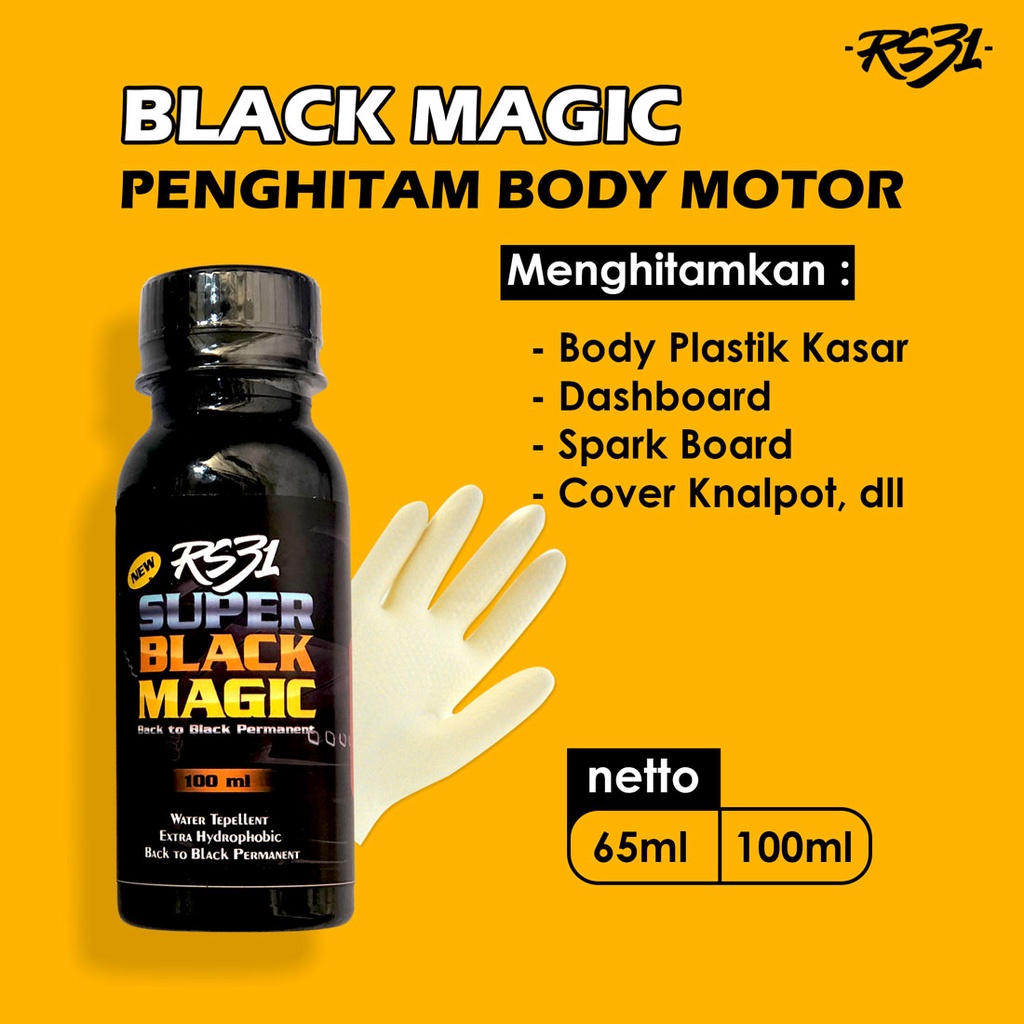 Trim Restorer RS31 Super Black Magic |Penghitam Permanen Motor, Trim, Dasboard, Body Motor/ Mobil