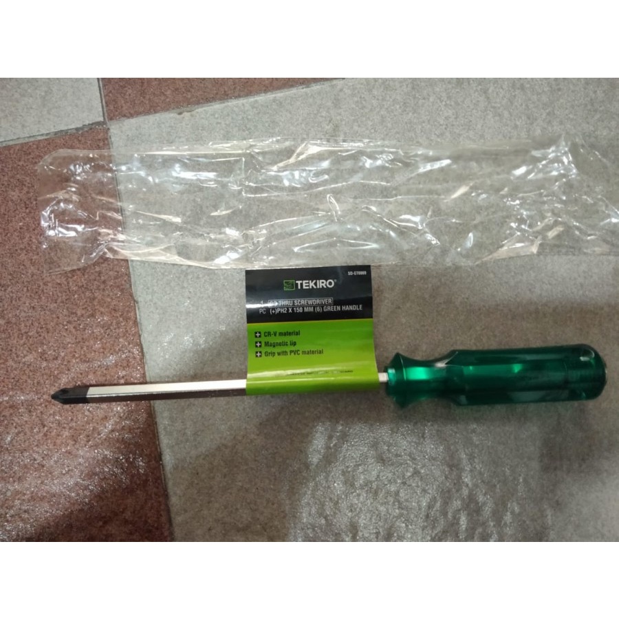 Tekiro Obeng Ketok Tembus (PLUS/+) Ph2x150MM Go Thru Ph2x150 mm