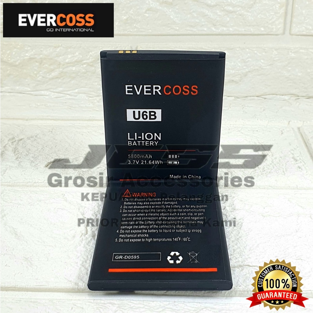 Baterai Original Evercoss U6B 4G lte Battery Double Power Evercoss U6B
