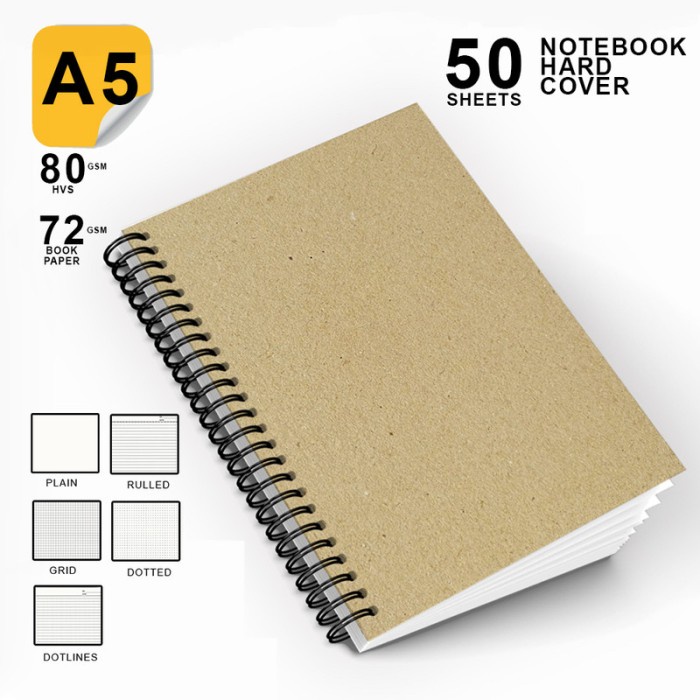 

Kusus Hari Ini Notebook Polos Tebal A5 - Buku Tulis / Catatan / Spiral Kawat Hitam Berkualitas
