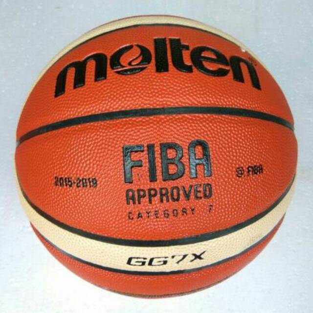 BOLA BASKET MOLTEN 7&quot; GG7 BAHAN KULIT - FREE PENTIL - KUALITAS ORI