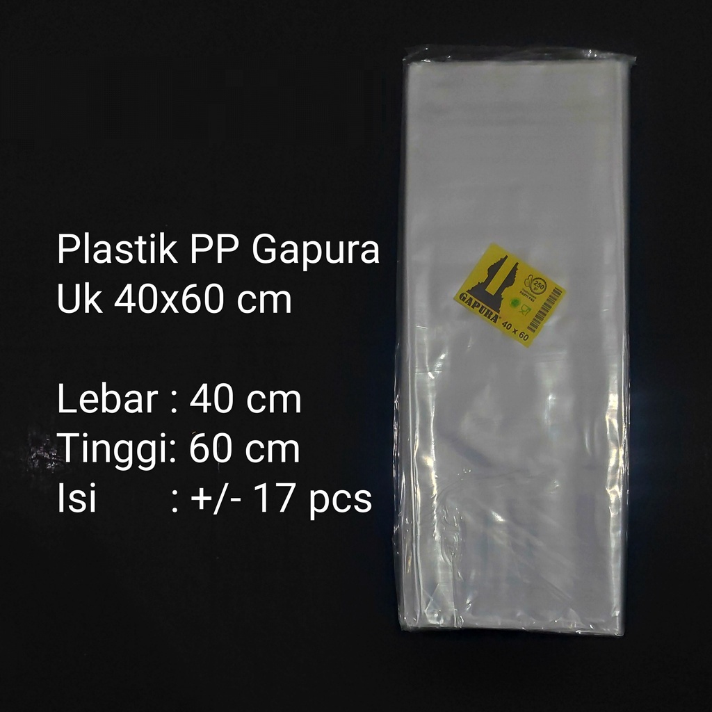 Kantong Plastik PP Bening uk.40x60 45x65 Plastik Loundry