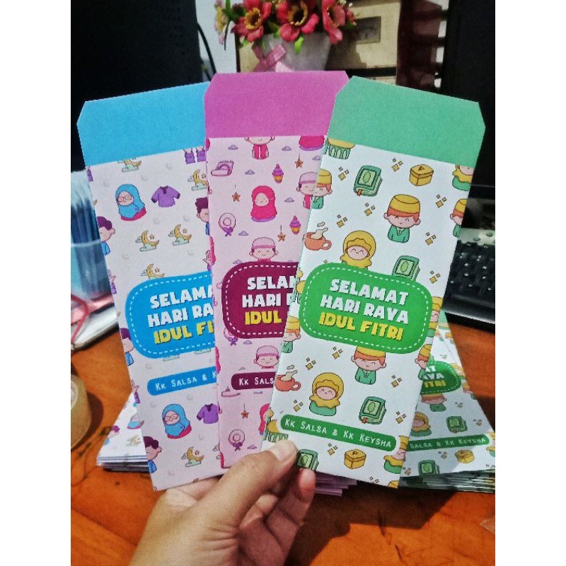 

Amplop Lebaran Custom Kartun Anak, Angpao Angpau Lebaran Custom