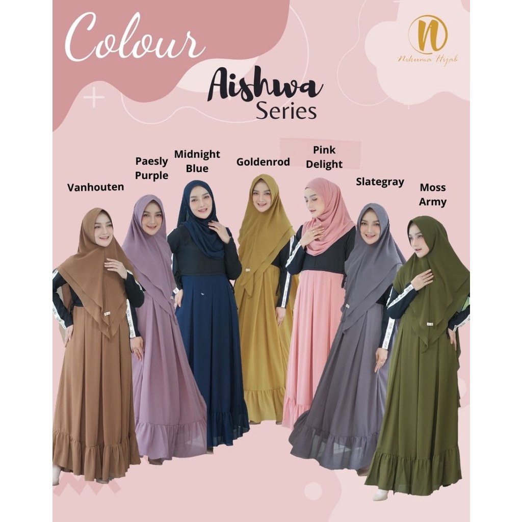 IFANI GAMIS AISHWA SERIES PAKAIAN MUSLIM WANITA LONGDRESS SYARI / IFANI SHOP / NIKUMA HIJAB