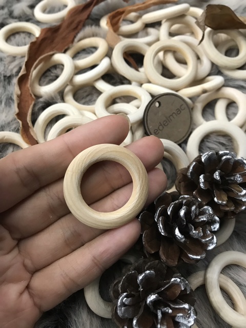 Craft Natural Wooden Ring O Solid | Ring Kayu