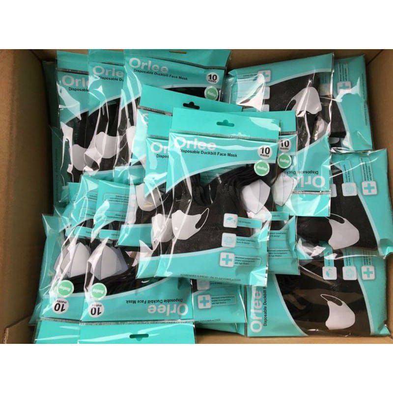 Masker Duckbill Orlee Headloop Hijab 3ply Kemenkes 10pcs