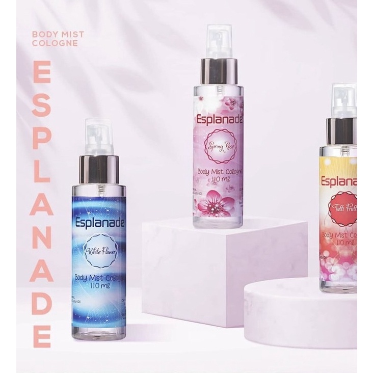 Esplanade Body Mist Cologne  Spray 110 ml White Flower, Spring Rose, Tutti Frutti